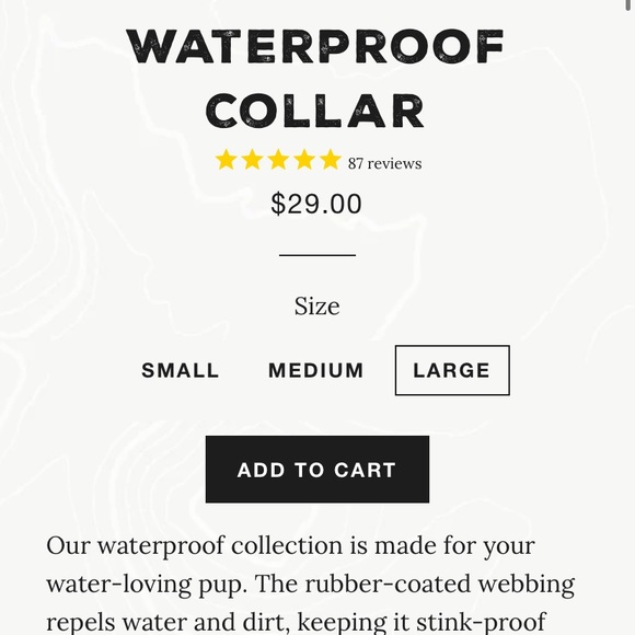 Wilderdog Guava Waterproof Collar Large NWT - Picture 3 of 6